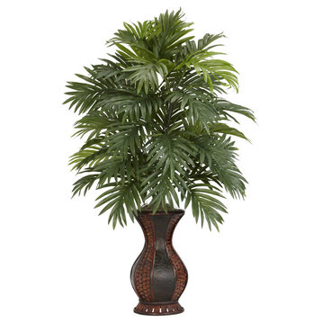 Areca Palm With Urn Silk Plant