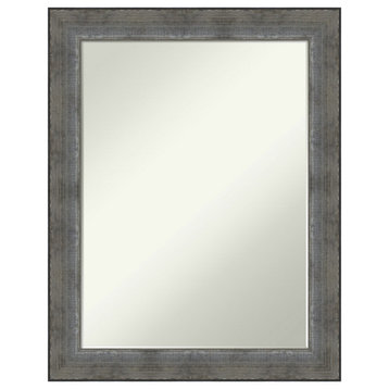 Forged Pewter Petite Bevel Wood Wall Mirror 22 x 28 in.