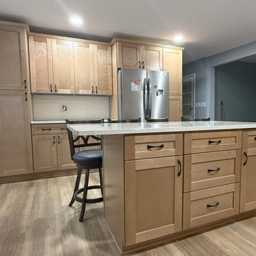 Modern Kitchen Remodel Done in Sandstone Colored Cabinets