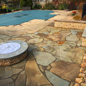 Poolside Flagstone Patio