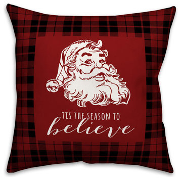 Tis the Season to Believe Throw Pillow, 18"x18"
