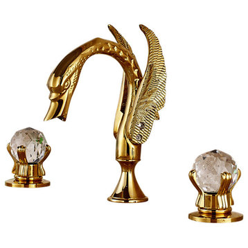 Rouen Deck-Mount Dual Handle Bathroom Sink Faucet