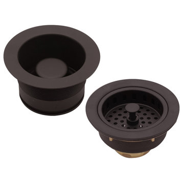 CO2185 3.5" Post Style, Kitchen Sink Basket Strainer, Oil Rubbed Bronze