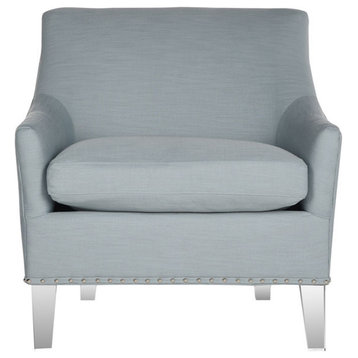 Barton Glam Acrylic Club Chair Teal/Clear
