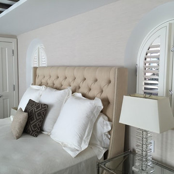 Irregular Shaped Window- Bedroom Window Treatments- Composite Shutters