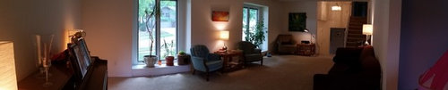 Furniture placement for long living room
