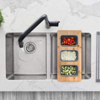 Over The Sink Serving Board With 3 Containers A-910