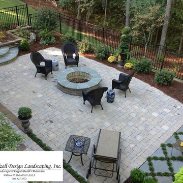 Raised Terrace, Patio, Fire Pit, Irrigation and Fencing in North Augusta!