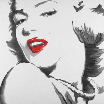 "Marilyn Monroe Outline Style" Poster Print by Atelier B Art Studio, 12"x12"