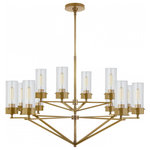 Visual Comfort - Marais Chandelier, 12-Light, Hand-Rubbed Antique Brass, 45"W - This beautiful chandelier will magnify your home with a perfect mix of fixture and function. This fixture adds a clean, refined look to your living space. Elegant lines, sleek and high-quality contemporary finishes.Visual Comfort has been the premier resource for signature designer lighting. For over 30 years, Visual Comfort has produced lighting with some of the most influential names in design using natural materials of exceptional quality and distinctive, hand-applied, living finishes.