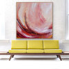 "Blush" 60x60 inches Red Contemporary Art Large Modern Painting MADE TO ORDER