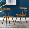Side Dining Chair, Set of 2, Walnut, Wood, Modern, Cafe Bistro Hospitality