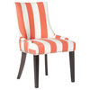 Harrington Dining Chair, Set of 2, Orange/White Stripe, 22"x24.8"x36.4"