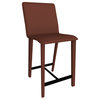 Perugia Leather Counter Stool, Leather: Chocolate