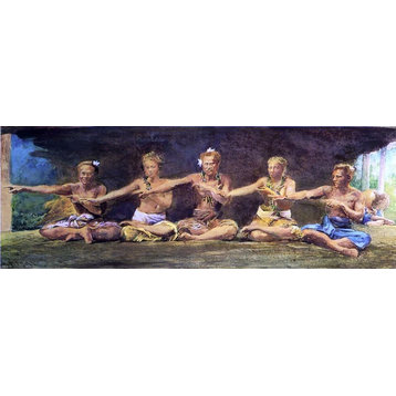 John La Farge Siva Dance- Five Figures- Vaiala- Samoa Wall Decal