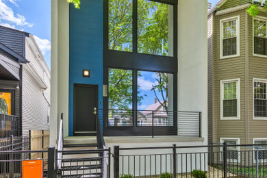 Example of a trendy exterior home design in Chicago