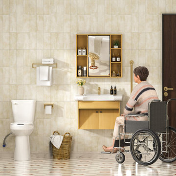 ✨Spring Accessible Bathroom Upgrade: ADA-Compliant Vanity & Raised Toilet by Sim