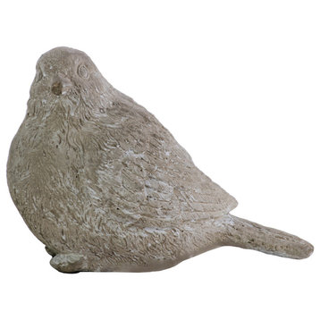 Cement Perching Bird Figurine