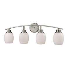Thomas Lighting Casual Mission 4 Light Bath In Brushed Nickel