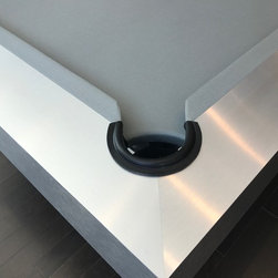 Mantis Pool Table in Brushed Aluminum and Black - Game Tables