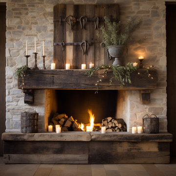 Gorgeous Fireplace Mantels with Wooden Corbels