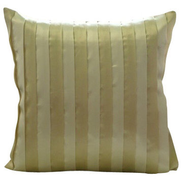 Patchwork Ivory Satin 14"x14" Pillow Case, Butterscotch