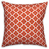 Red Floral Pattern Throw Pillow Cover, 20"x20"