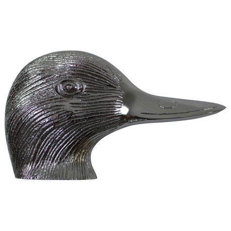 Duck Head Chrome Plated Brass Front Door Knocker with Hardware Renovators Supply