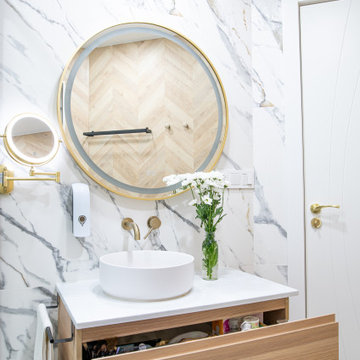 Organización de baño contemporáneo
