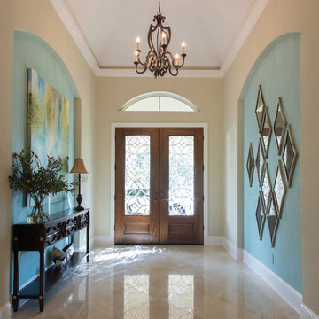 Colorful remodel, transitional style