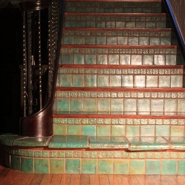 Potawatomi Tile Works Custom Handmade Ceramic Tile Stair Risers
