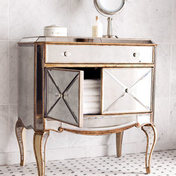 "Claudia" Mirrored Chest - Accent Chests And Cabinets