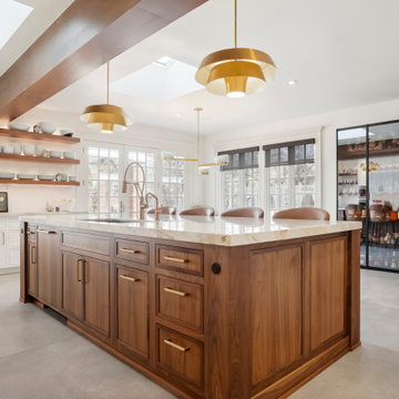 7th Ave Parkway - Modern White and Walnut Kitchen