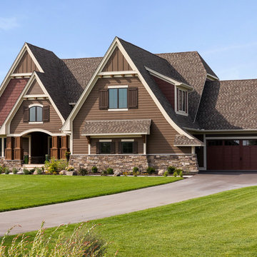 Traditional Exteriors Featuring Stone