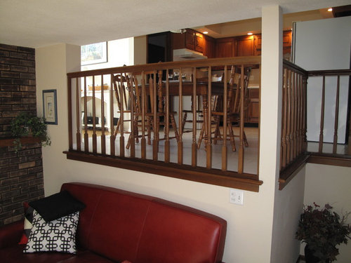 How To Best Deal With Prominent Railings In Split Level Home