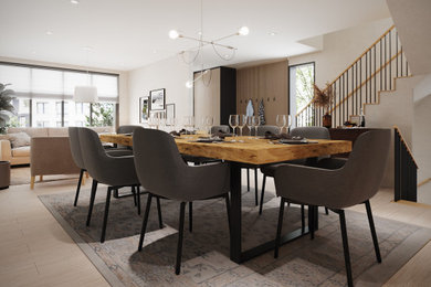 Dining room - contemporary dining room idea in Toronto