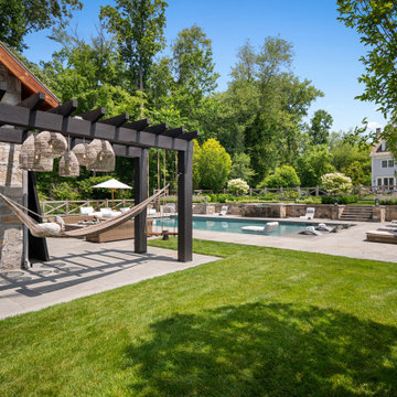 New Canaan CT : Outdoor Living Space Pool + Pool House