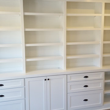 Office Wall Built-in with Drawers Bases