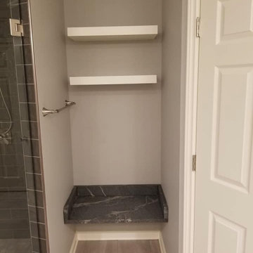 Subway Tile with Schluter System Bathroom