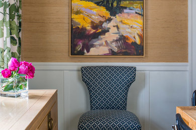 Transitional dining room photo in Boston