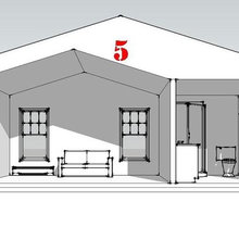 Bedroom with fireplace