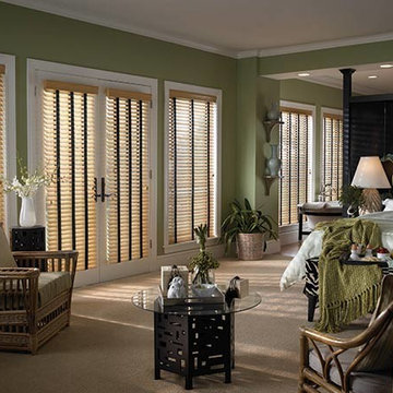 Typical Horizontal Blinds Faux and Wood Installed
