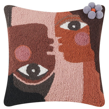 Together WithPom Poms Hook Pillow
