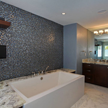 San Elijo Custom Glass Tile Bathroom