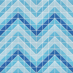 Artistic Pool Tile: Santorini Chevron TR-SA-CV2 - Mosaic Tile