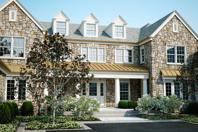 Traditional exterior home idea in Chicago
