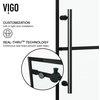 VIGO Elan 52 to 56"x74" Frameless Sliding Shower Door