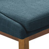 CorLiving Boston Formed Back Fabric Barstool, Navy Blue, Set of 2