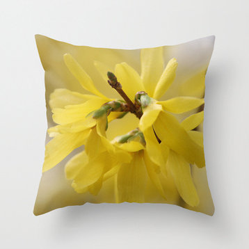 Yellow Beauty Spring Pillow Cover, 20x20