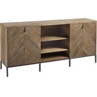 Universal Furniture Curated Langston Truman Entertainment Console, Rustic Elm